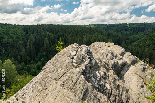 Ehrensteinley Panorama Monschau Felsformation im Sommer photo