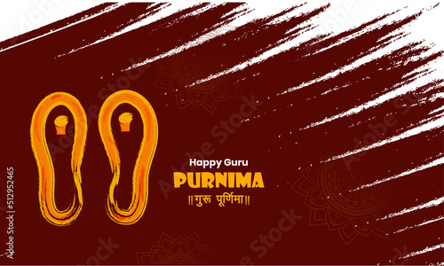 Happy Guru Purnima background design vector illustration.