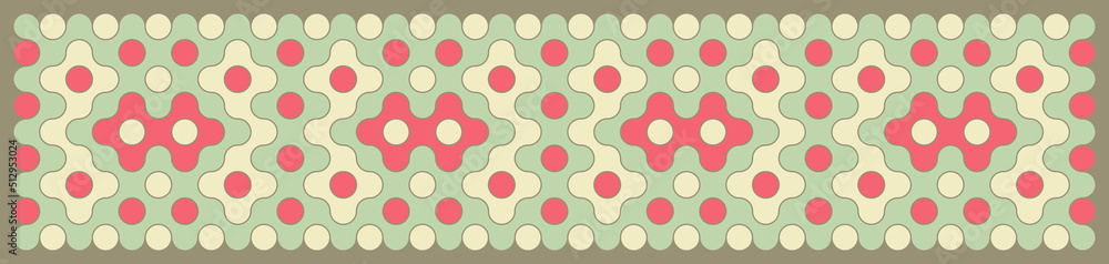 Multicolor truchet tiling connections illustration Multicolor truchet tiling connections illustration
