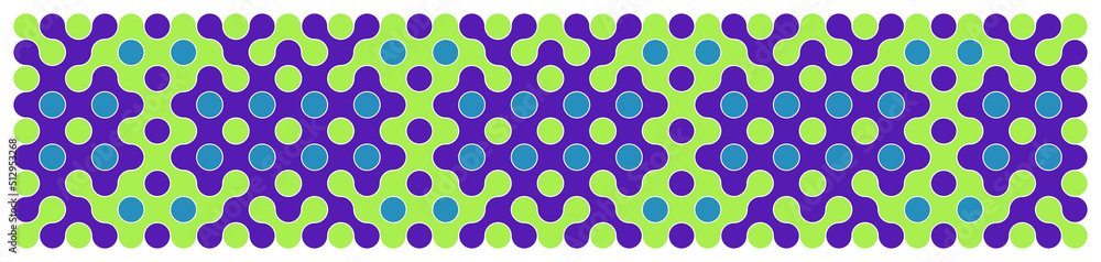 Fototapeta premium Multicolor truchet tiling connections illustration