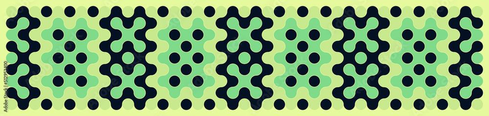Fototapeta premium Multicolor truchet tiling connections illustration
