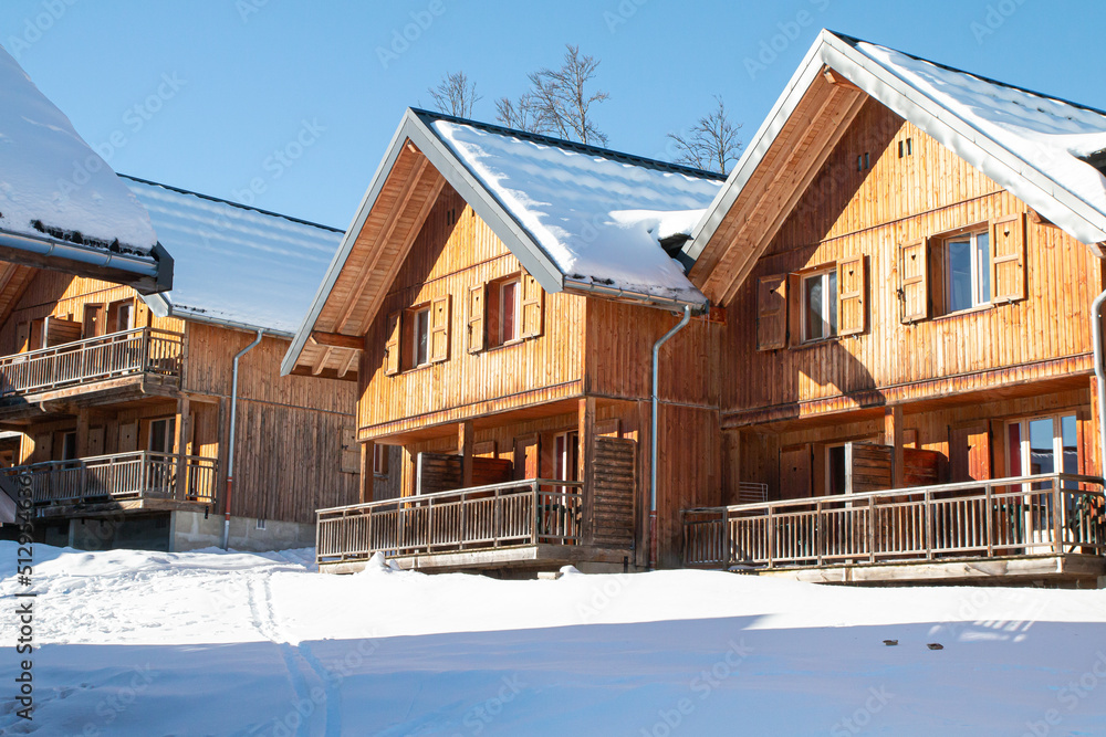 Feclas Chalets de la Féclaz Stock Photo | Adobe Stock