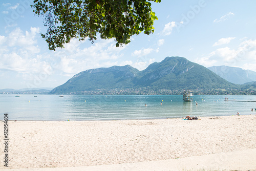Plage de Saint-Jorioz, lac d'Annecy