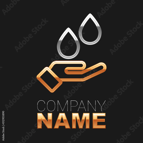 Line Washing hands with soap icon isolated on black background. Washing hands with soap to prevent virus and bacteria. Colorful outline concept. Vector
