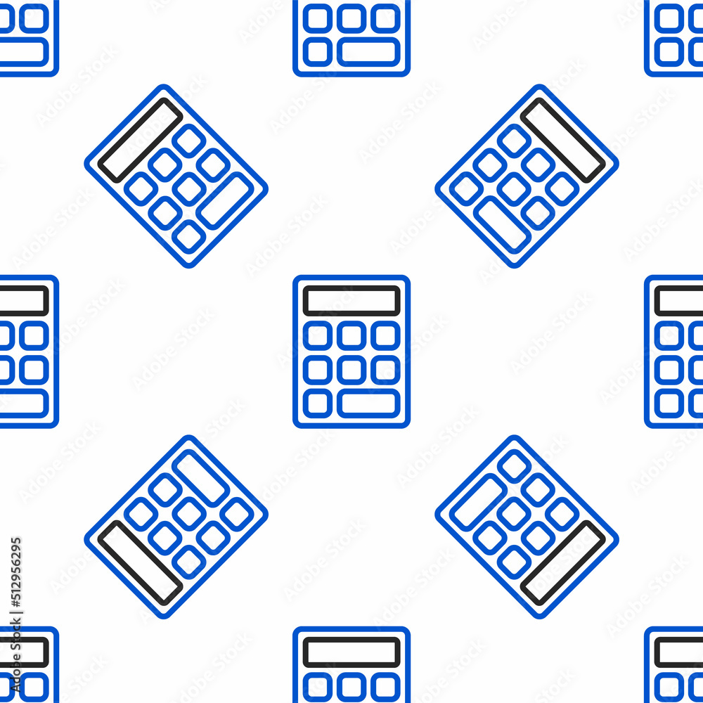 Line Calculator icon isolated seamless pattern on white background. Accounting symbol. Business calculations mathematics education and finance. Colorful outline concept. Vector Line Calculator icon isolated seamless pattern on white background. Accounting symbol. Business calculations mathematics education and finance. Colorful outline concept. Vector