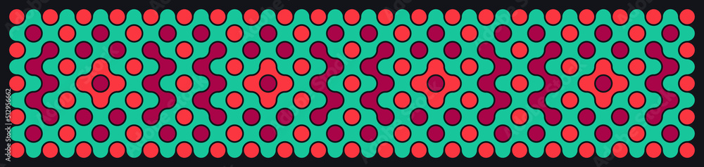 Multicolor truchet tiling connections illustration Multicolor truchet tiling connections illustration