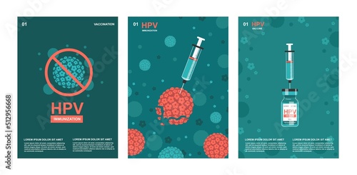 Human papillomavirus vaccine. World immunization poster, social media post, news, banner photo