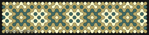 Multicolor truchet tiling connections illustration