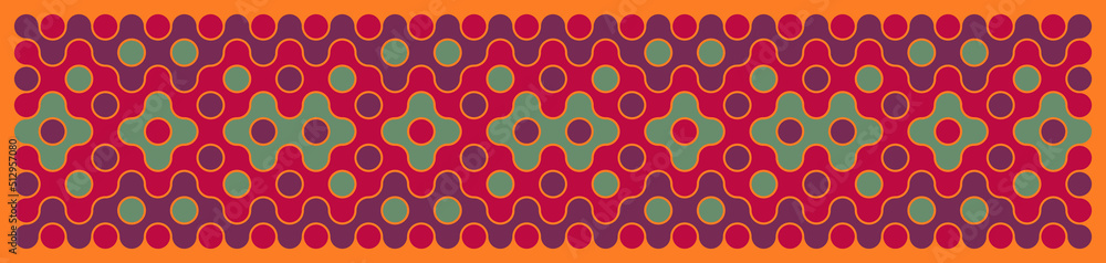 Multicolor truchet tiling connections illustration Multicolor truchet tiling connections illustration