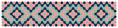 Multicolor truchet tiling connections illustration