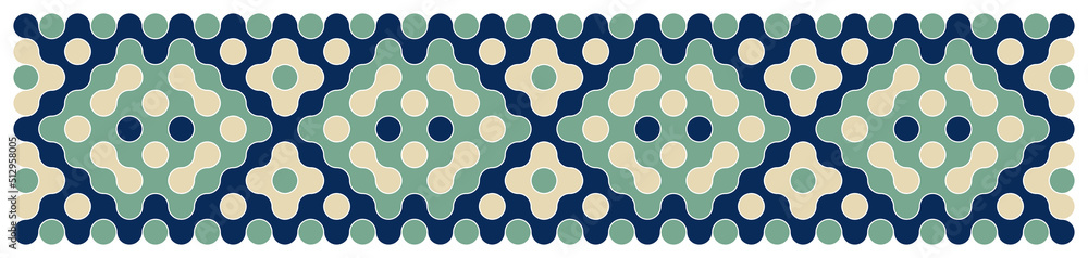 Multicolor truchet tiling connections illustration Multicolor truchet tiling connections illustration