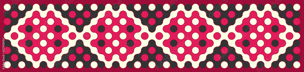 Multicolor truchet tiling connections illustration Multicolor truchet tiling connections illustration