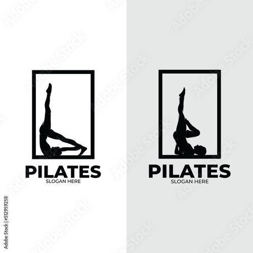 Set of pilates logo design