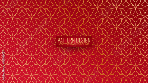 Abstract background with oriental red pattern