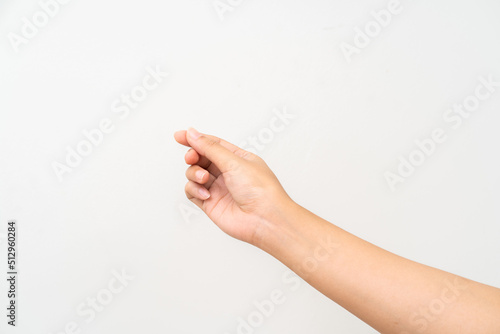 Women hand holding on white background © littlestocker