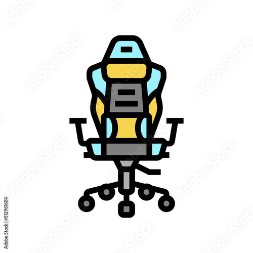 gaming chair color icon vector. gaming chair sign. isolated symbol illustration