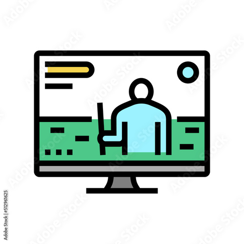 action adventure video game color icon vector. action adventure video game sign. isolated symbol illustration