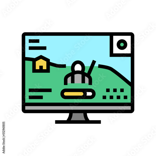 battle royale video game color icon vector. battle royale video game sign. isolated symbol illustration