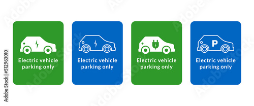 Electric vehicle parking only signboard