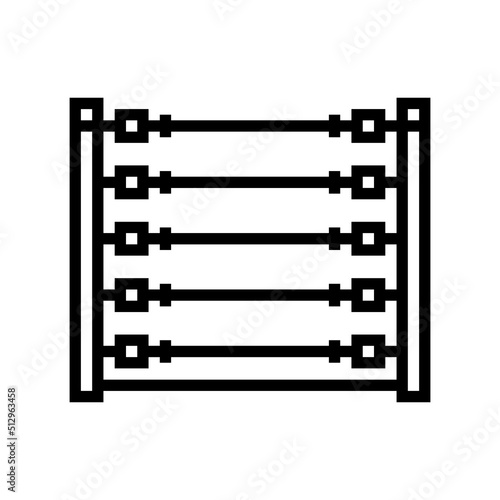 power fence line icon vector. power fence sign. isolated contour symbol black illustration