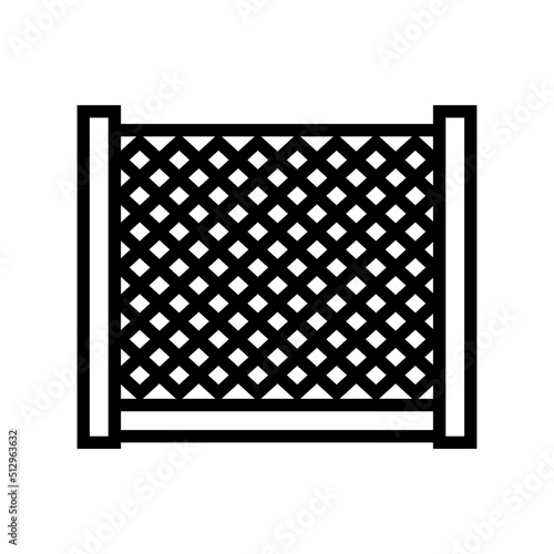 chain fence line icon vector. chain fence sign. isolated contour symbol black illustration