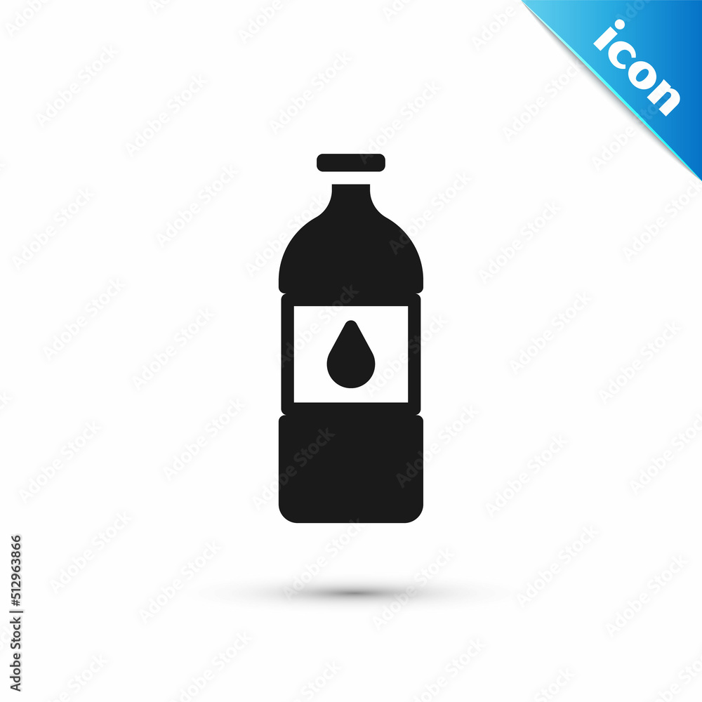 Grey Bottle of water icon isolated on white background. Soda aqua drink sign. Vector Grey Bottle of water icon isolated on white background. Soda aqua drink sign. Vector