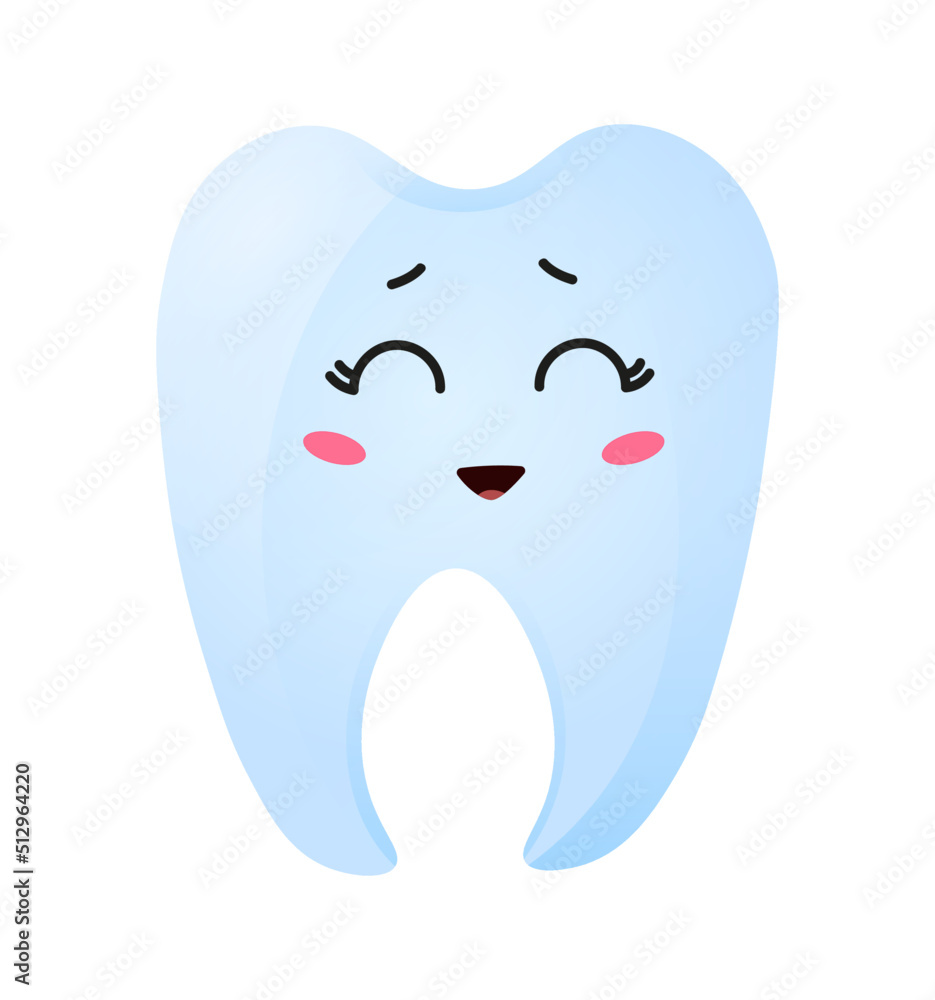 Healthy white tooth on a white isolated background. Vector illustration. Healthy white tooth on a white isolated background. Vector illustration.