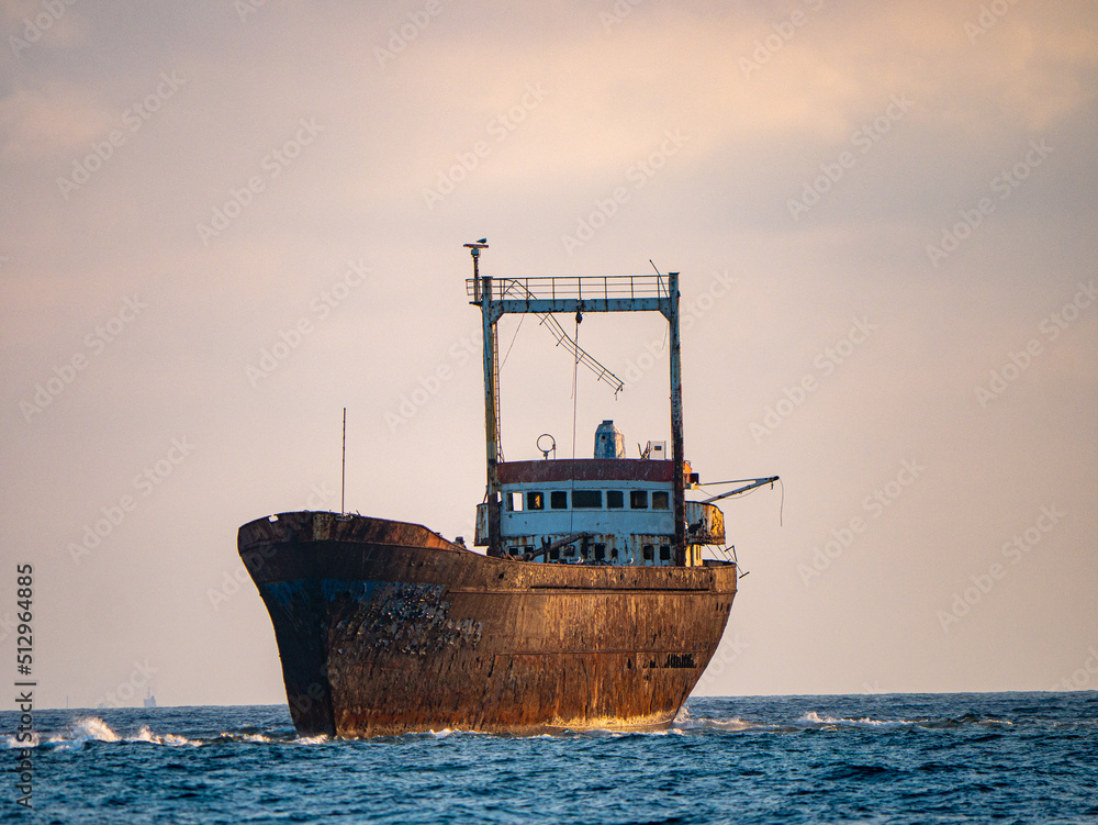 Shipwreck of MV Demetrios II off the coast of Cyprus, near Paphos