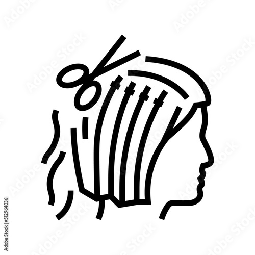got little haircut removed unnecessary line icon vector. got little haircut removed unnecessary sign. isolated contour symbol black illustration