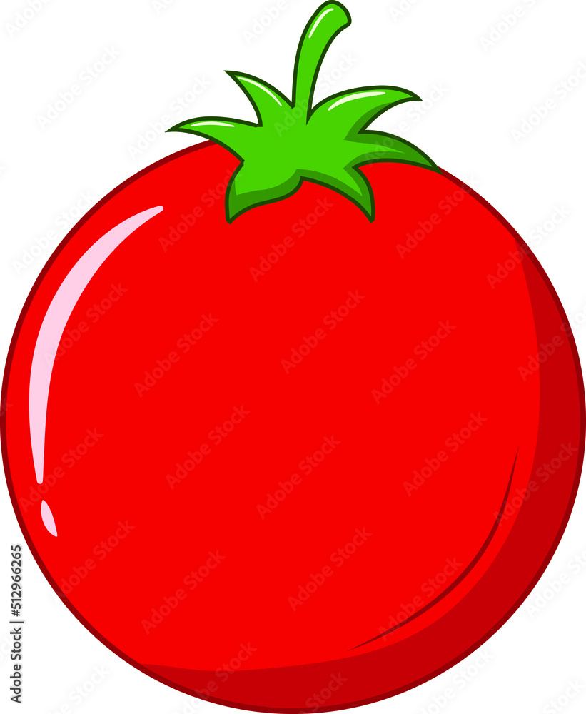 Fresh Single Red Tomato Vector Illustration Fresh Single Red Tomato Vector Illustration