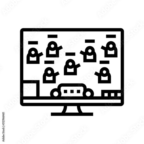 moba video game line icon vector. moba video game sign. isolated contour symbol black illustration