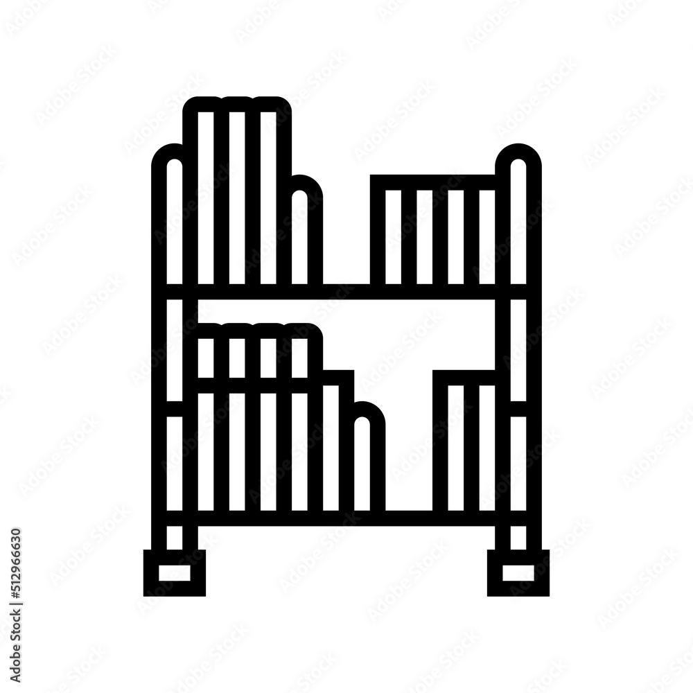 video game holder line icon vector. video game holder sign. isolated contour symbol black illustration