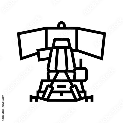 racing simulator cockpit line icon vector. racing simulator cockpit sign. isolated contour symbol black illustration
