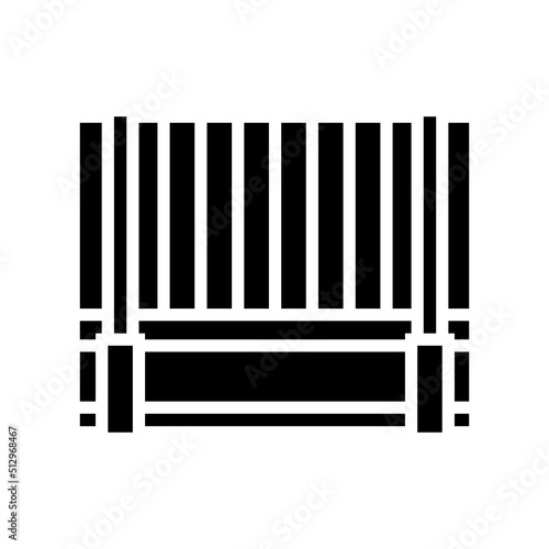 house fence glyph icon vector. house fence sign. isolated symbol illustration