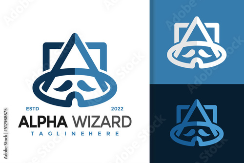 Letter A Alpha Wizard Modern Logo Design  Vector Template
