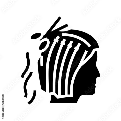 got little haircut removed unnecessary glyph icon vector. got little haircut removed unnecessary sign. isolated symbol illustration