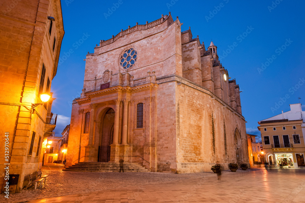 Catedral gòtica de Santa Maria,siglo XIV.Ciutadella. Menorca.Balearic islands.Spain.