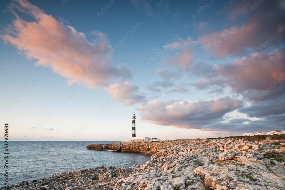 Faro de Cap d´Artrutx , año1858.Cabo de Artrutx. Ciutadella.Menorca.Balearic islands.Spain. Faro de Cap d´Artrutx , año1858.Cabo de Artrutx. Ciutadella.Menorca.Balearic islands.Spain.