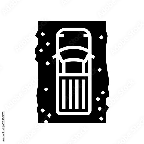 kankar road glyph icon vector. kankar road sign. isolated symbol illustration