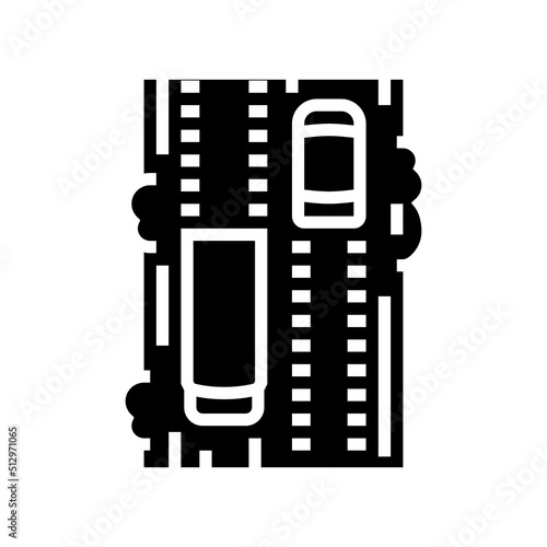 earthen road glyph icon vector. earthen road sign. isolated symbol illustration
