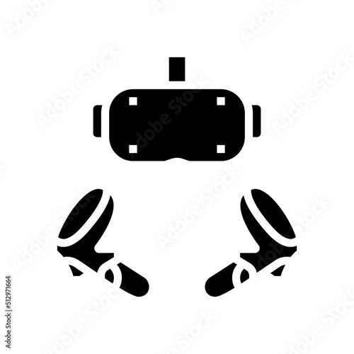 vr headset glyph icon vector. vr headset sign. isolated symbol illustration