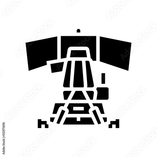 racing simulator cockpit glyph icon vector. racing simulator cockpit sign. isolated symbol illustration