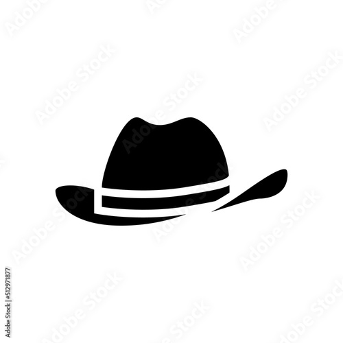 hat cowboy glyph icon vector. hat cowboy sign. isolated symbol illustration