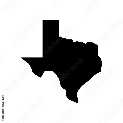 texas state glyph icon vector. texas state sign. isolated symbol illustration