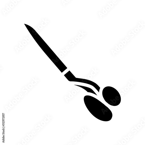 scissors tool glyph icon vector. scissors tool sign. isolated contour symbol black illustration