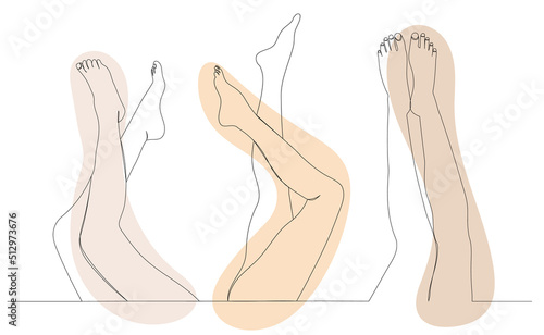 legs drawing by one continuous line