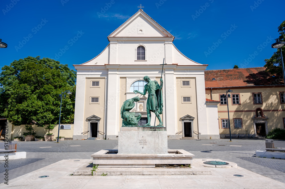 Statue of Saint Martin called as Saint Martins well in Szombathely