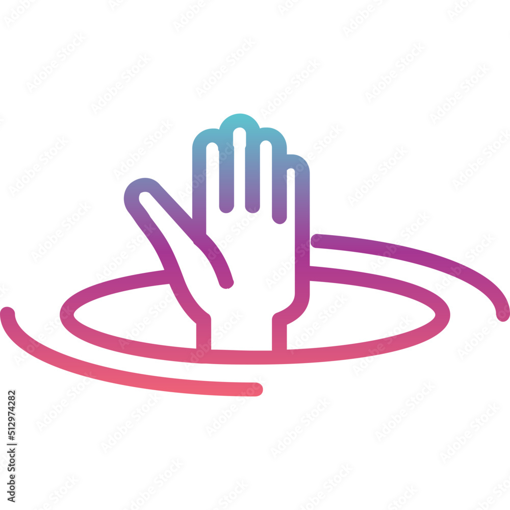 Obraz premium Drowning Icon