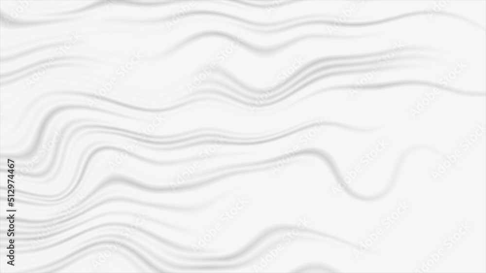 White curved smooth wavy lines abstract background White curved smooth wavy lines abstract background
