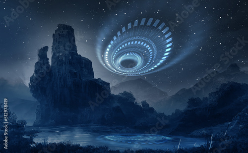 Fantasy Futuristic landscap...